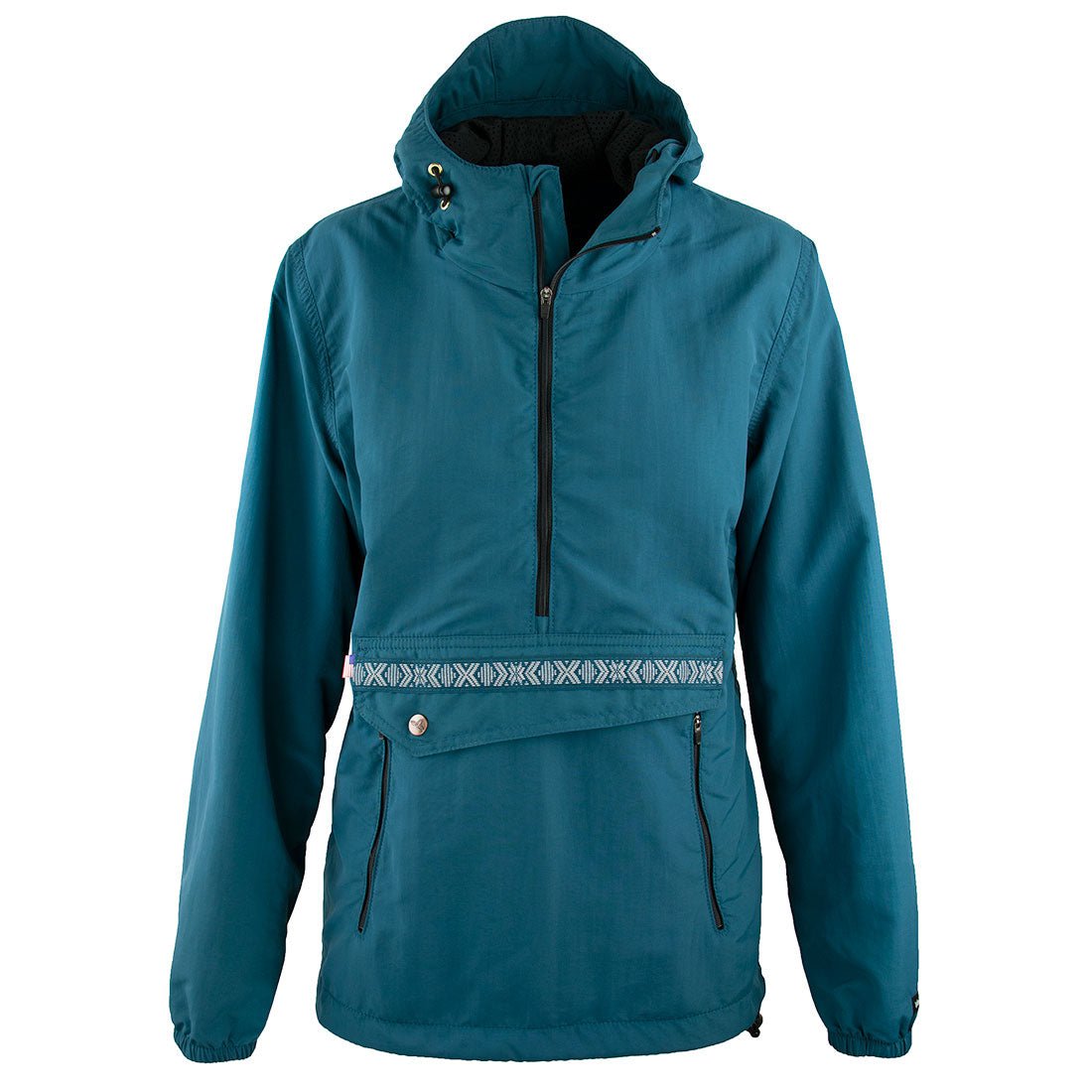 IMPORT】double zip hooded nylon jacket