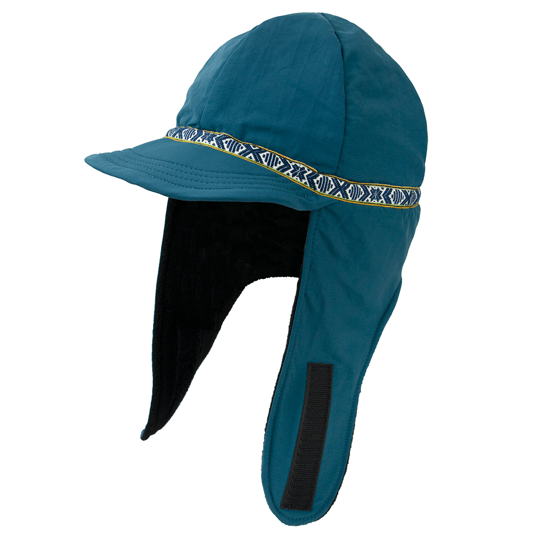 Expedition Shell Hat-Made in Ely, MN. X-Large / Teal Shell (blueberry Twist Trim)